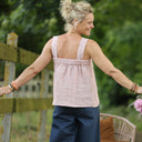 Blouse Florence – Lin chiné rose doux