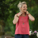 Blouse Florence – Coton/lin pamplemousse