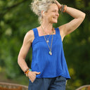 Blouse Florence – Double gaze de coton majorelle