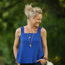 Blouse Florence – Double gaze de coton majorelle