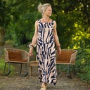 Robe Sybille — Viscose marine beige