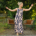 Robe Sybille — Viscose marine beige