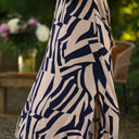 Robe Sybille — Viscose marine beige