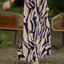 Robe Sybille — Viscose marine beige