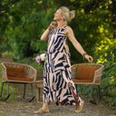 Robe Sybille — Viscose marine beige