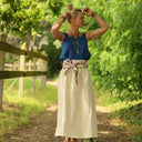 Blouse Florence – Lin bleu majorelle