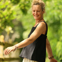 Blouse Florence – Double gaze de coton noire