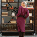 Robe Adélaïde — Double gaze de coton lie de vin