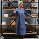 Robe Edmée — Jean de coton bleu
