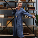 Robe Edmée — Jean de coton bleu