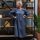 Robe Edmée — Jean de coton bleu