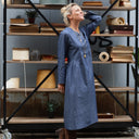 Robe Edmée — Jean de coton bleu