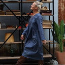 Robe Edmée — Jean de coton bleu