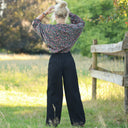 Pantalon femme en coton noire, vue 5 — Quintessence