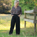 Pantalon femme en coton noire, vue 7 — Quintessence