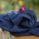 Pantalon Tino - Double gaze de coton bleu nuit