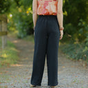 Pantalon Tino - Double gaze de coton noire