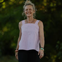Blouse Florence – Coton rayé figue