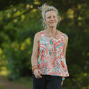 Blouse Florence – Satin de coton Lagon d'Ambre
