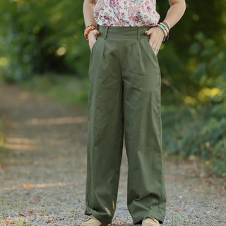 Pantalon Tino - Toile de coton kaki