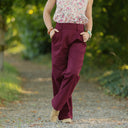 Pantalon Tino - Toile de coton bordeaux