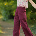 Pantalon Tino - Toile de coton bordeaux