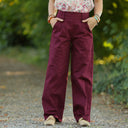 Pantalon Tino - Toile de coton bordeaux