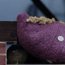 Gilet col V Hermine — mohair prune