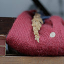Gilet col V Hermine — mohair grenade chiné