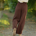 Pantalon Tino - Double gaze de coton chocolat