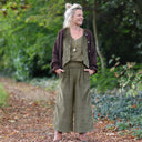 Jupe culotte Margot velours côtelé stretch kaki