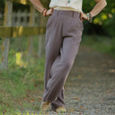 Pantalon Tino - Double gaze de coton prune
