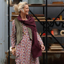 Robe Edmée — Velours milleraies Jardin d'opale