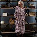 Robe Edmée — Velours milleraies Jardin d'opale