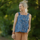 Blouse Florence – Coton lavé Bleu de Serre