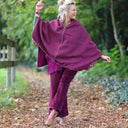 Jupe culotte Margot velours côtelé stretch lie de vin
