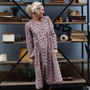 Robe Edmée — Velours milleraies Jardin d'opale