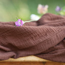 Pantalon Tino - Double gaze de coton chocolat
