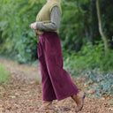 Jupe culotte Margot velours côtelé stretch lie de vin