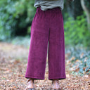 Jupe culotte Margot velours côtelé stretch lie de vin