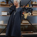 Robe Edmée — Double gaze de coton plumetis or