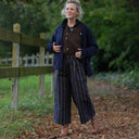 Jupe culotte Margot jacquard rayure fauve