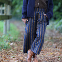 Gilet col rond Armance — mohair bleu lumineux