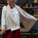 Écharpe Viviane — maille douce beige