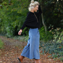 Jupe culotte Margot velours côtelé bleu navy