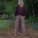 Jupe culotte Margot sergé de coton stretch moka