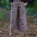 Jupe culotte Margot sergé de coton stretch moka