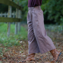 Jupe culotte Margot sergé de coton stretch moka