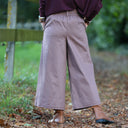 Jupe culotte Margot sergé de coton stretch moka