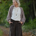 Jupe culotte Margot velours côtelé stretch chocolat